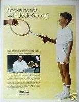 Jack Kramer Wilson Strata Bow Tennis Racket Trade AD  