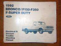 1992 FORD F 150, F 250 WIRING DIAGRAMS SERVICE MANUAL  