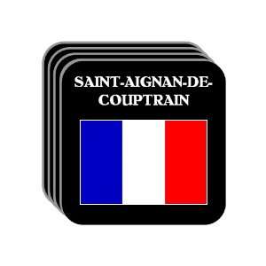 France   SAINT AIGNAN DE COUPTRAIN Set of 4 Mini Mousepad Coasters