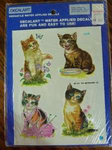   Decal Meyercord Animals Playful Cats and Kittens **NEW**  
