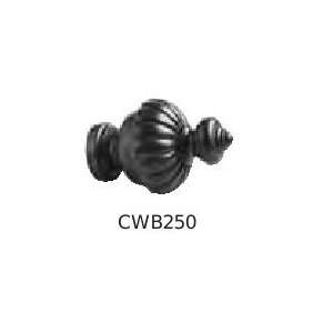  Windsor curtain finial for use with 3 wood poles