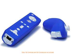 Silicone Skin for Wii Remote Control and Nunchuk Blue  