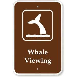  Whale Viewing (with Graphic) Engineer Grade Sign, 18 x 12 