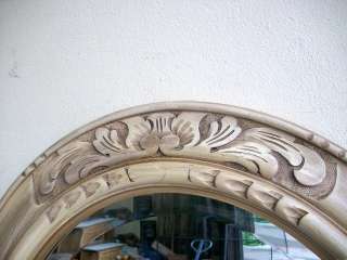Nice Antique French patinated oval mirror # 06388  