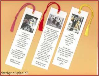 25 Bookmark tassels (your color choice) which will be tied to the 