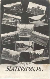 PA SLATINGTON MULTIPLE TOWN VIEWS MAILED 1906 M28716  