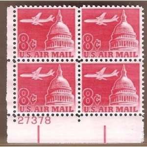  Stamps U.S. Jet Airliner Over Capitol Scott C64 MNHVFOG 