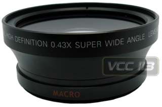 72mm Wide Angle Lens for Panasonic AG DVX100A AG DVC80  