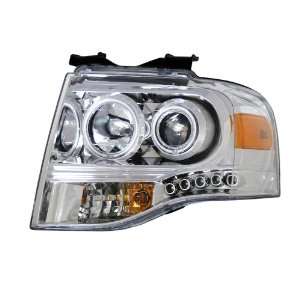  2007 2008 Ford Expedition Projctor Headlights Chrome Clear 