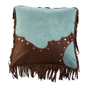  Western Turquoise Micro Suede Accent Throw Pillow