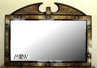 5Ft Black Boulle Buffet Wall Hanging Mirror (E113 M)  