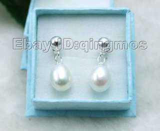 pearl stude dangle earring with sterling silver s925 stud 7410