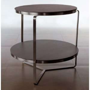   Black Glass End Table 2 Tiered BNT  Metro Collection