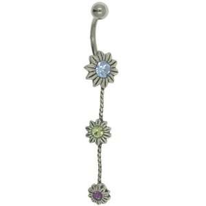  Pugster Mothers Day Jewelry Belly Navel Ring Sunflower 