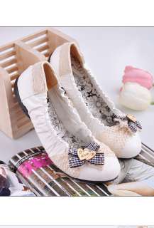 wholesale Bowknot Embellished Flat Shoes White