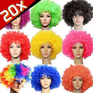 Lot of Party Rainbow Afro Clown Wigs Hair Wholesales  