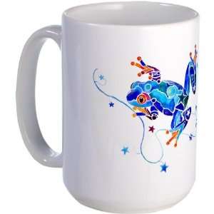  Crazy Tree Frogs Whimsical Large Mug by  