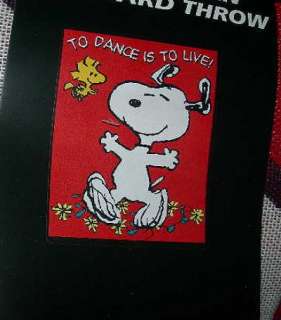 Brand New Peanuts To Live is to Dance Tapestry Throw Blanket