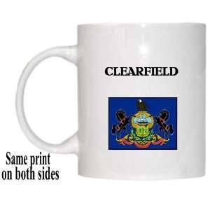   US State Flag   CLEARFIELD, Pennsylvania (PA) Mug 