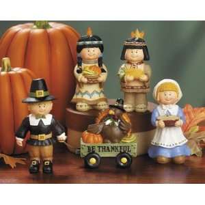  Pilgrim And Native American Figurines   Party Decorations 