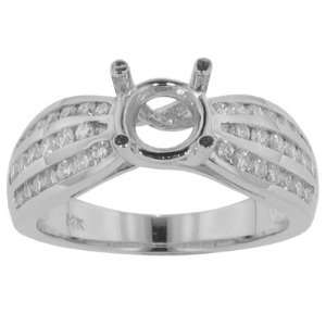  1.30 ct. TW Round Diamond Channel Engagement Semi Mounting 