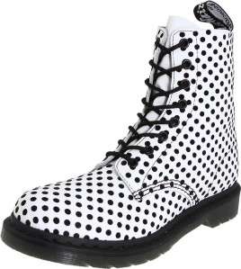   in Box   DR MARTENS Pascal White/Black 8 Eye Boots Womens Size US 10