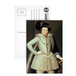  James I, half length portrait by John de Critz   Postcard 