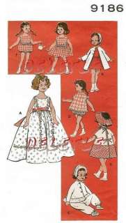 9186 Vintage Doll Clothes Pattern Shirley 8 inch  