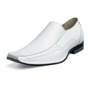 Stacy Adams Templin Mens Leather Shoes White (24507)  