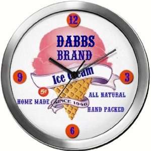  DABBS 14 Inch Ice Cream Metal Clock Quartz Movement 