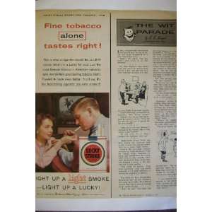   Vintage 1/2 Page Ad Lucky Strike 1957 American Weekly 