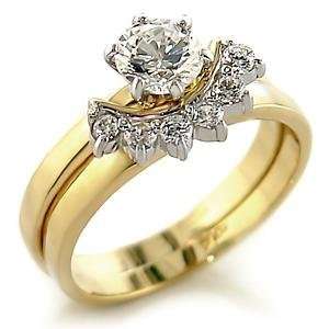  Wholesale 6 Piece Lot Wedding Set 18 kt GP Womens Rings 