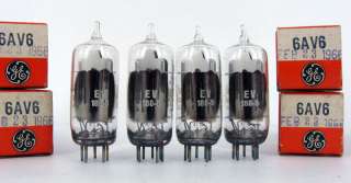 NOS (New Old Stock) GENERAL ELECTRIC 6AV6 vintage electron tubes 