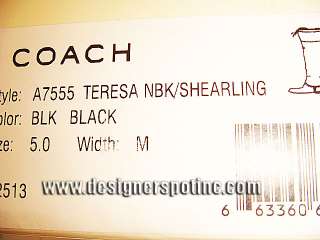 New Coach Teresa Riding Black Leather Boots Size 5 Sold Out Hard To 