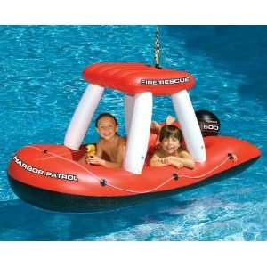  Inflatable Fire Boat Pool Squirter Toys & Games