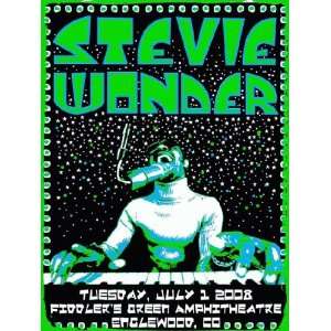  Stevie Wonder Denver 2008 Concert Poster Grealish