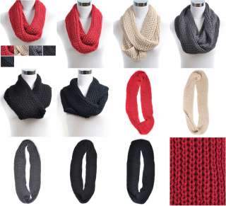 high quality knitted acrylic and wool infinity scarf is comfy, keeps 