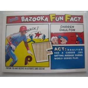 2005 Topps Bazooka Darren Daulton Phillies Fun Fact Game Used Bat 