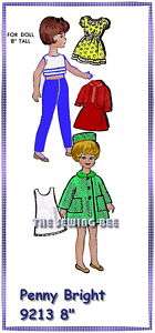 9213  8 Penny Bright Doll wardrobe pattern vintage  