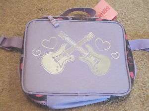 GYMBOREE Girls Purple Guitar Heart School Lunchbox NWT  