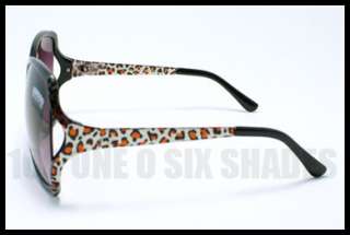 ZEBRA Animal Womens Oversized Retro Sunglasses BLACK  