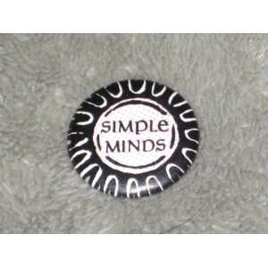  Vintage  Simple Minds  1 Inch Round Tin Metal 