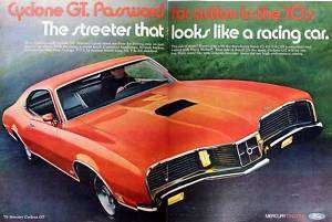1970 Mercury Cyclone GT muscle car centerfold AD  