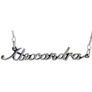  Sterling Silver  ALEXANDRA  Name Pendant Jewelry