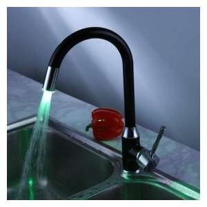 Painting Finish Kitchen Faucet with Color Changing LED Light