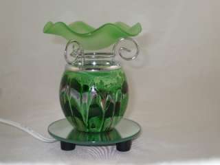 Round Green Candle Tart Soy Drop Warmer AF617  