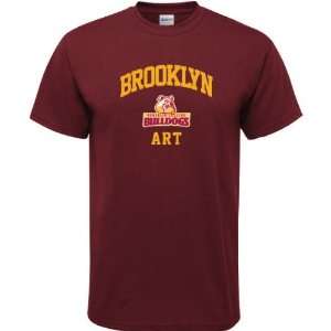 Brooklyn College Bulldogs Maroon Art Arch T Shirt