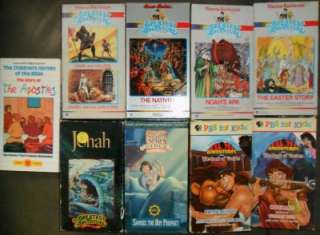 Lot Of 9 Christian Animation VHS Greatest Adventure Stories From The 