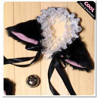   cat cosplay fancy costume lolita gothic ears paw gloves tail  