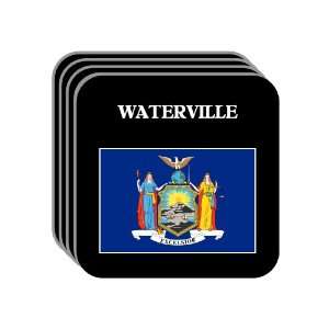  US State Flag   WATERVILLE, New York (NY) Set of 4 Mini 